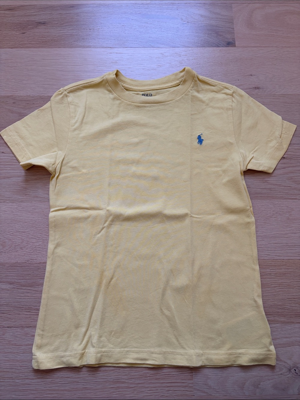 Ralph Lauren Yellow Short Sleeve Tee with Blue Pony Logo